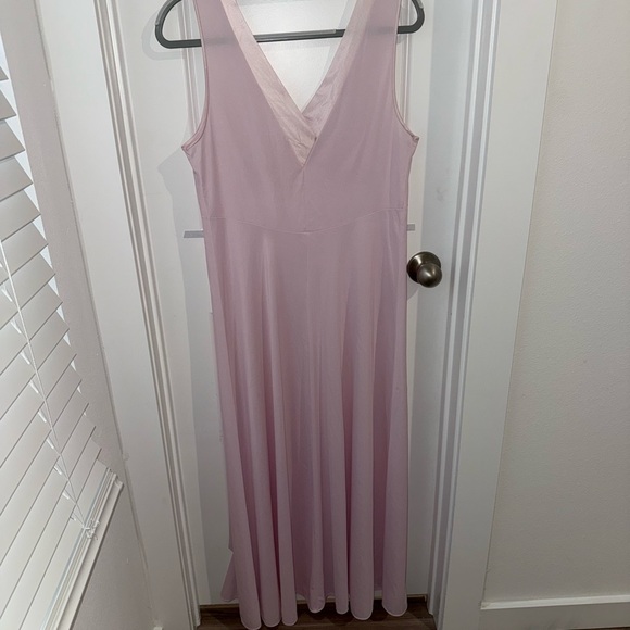 Vintage 1950s Vanity Fair Nightgown Blush Pink Slip Dress Floral Design Flowy - Picture 4 of 7